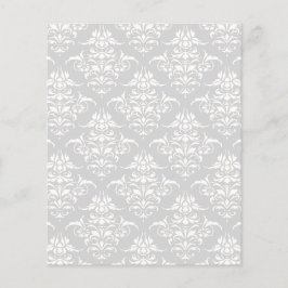 Álbum de recortes padrão damasco cinza claro