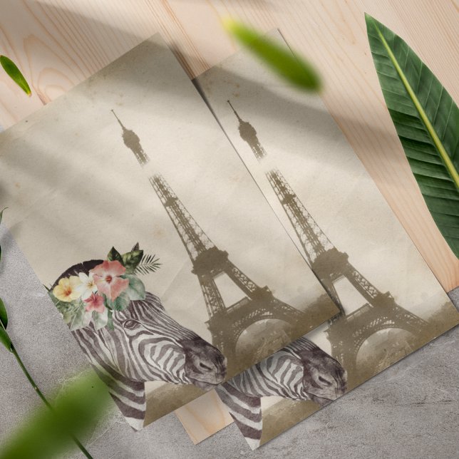 Álbum de Recortes Zebra Chique & Torre Eiffel (Criador carregado)