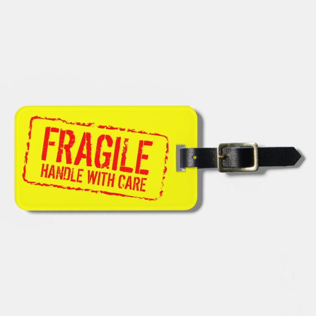 Alça Frágil com etiquetas de bagagem de viagem de  (Frente Horizontal)