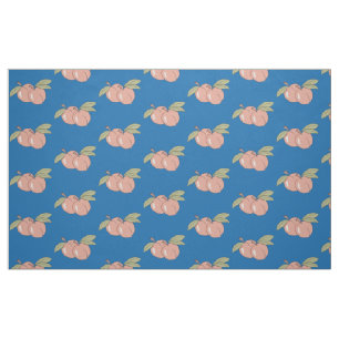 Alcança o Tecido azul padrão da Fruta