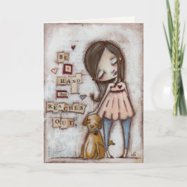 Alcançando a mão - cartão