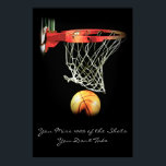 Alcançar Poster de Basquete de Cota Motivacional<br><div class="desc">Eu Adoro Este Jogo. Esportes populares - Imagem de bola de basquete.</div>