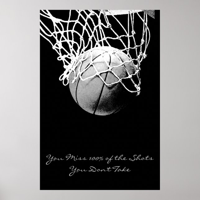 Alcançar Poster de Basquete de Cota Motivacional (Frente)