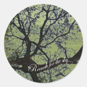 Alcance para a etiqueta do céu