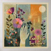 Alcance para o futuro - Solarpunk Art Impressão