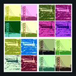 Alcatraz e Ouro Gate Bridge Pop poster<br><div class="desc">Incrível poster para qualquer quarto! belas imagens da ponte ouro gate e alcatraz!</div>