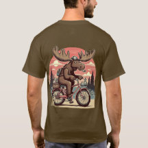 Alce na camiseta Clássica de bicicleta