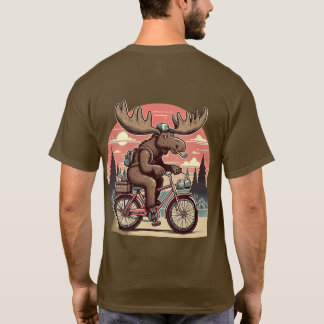 Alce na camiseta Clássica de bicicleta
