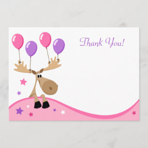 Alces com os cartões de agradecimentos lisos