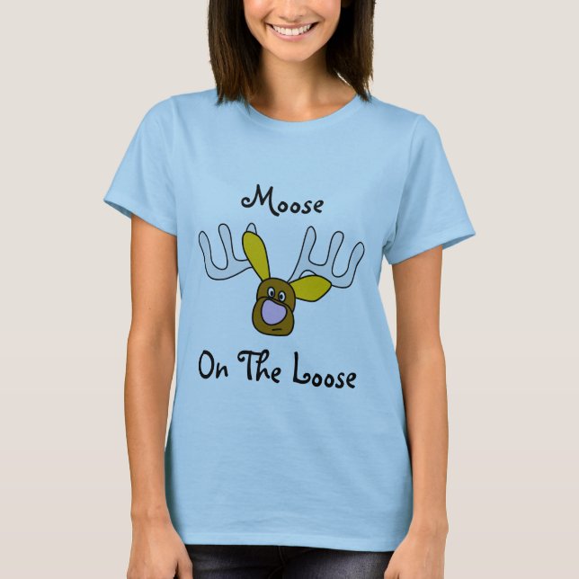 Alces no divertimento fraco do presente da camisa (Frente)