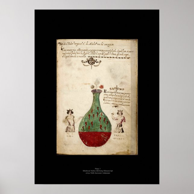 Alchemy Poster Plate 1 Medieval italiana (Frente)