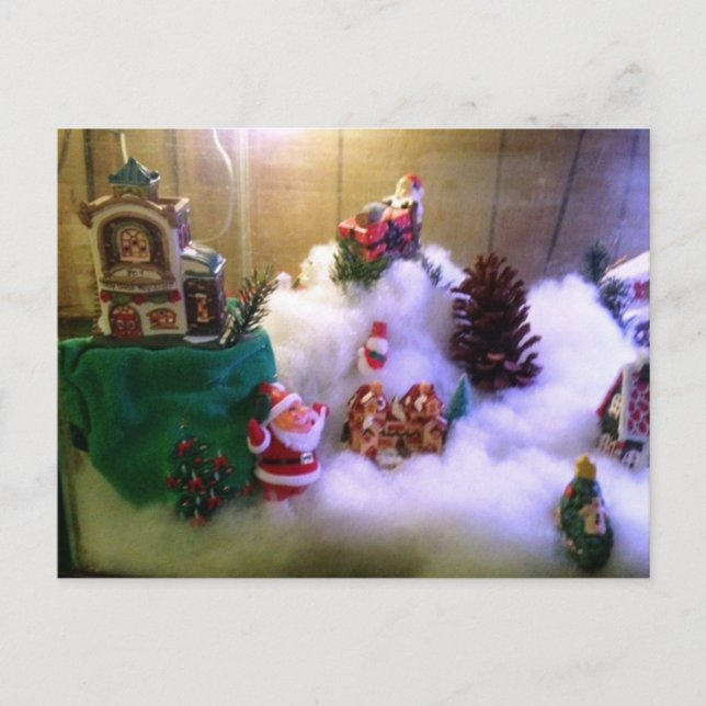 Aldeia de Neve de Natal ~ Cartão Postal (Frente)