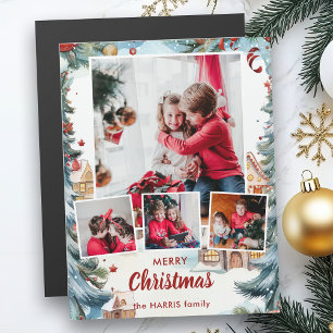 Aldeia de Neve Festiva de inverno, Quatro Fotos