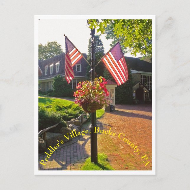 Aldeia de Peddler, condado de Bucks, cartão postal (Frente)