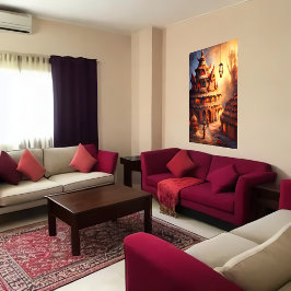 Aldeia Gingercake em Inferno | AI Art Poster