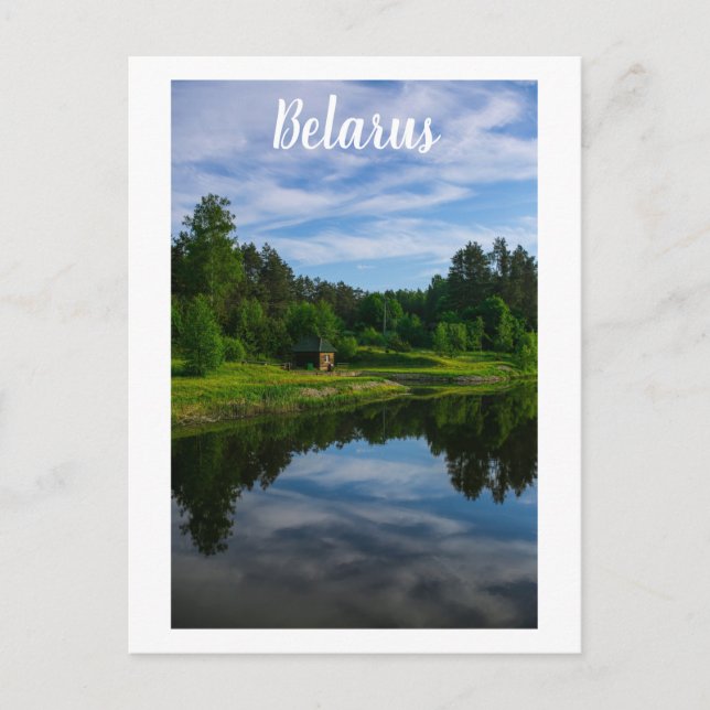 Aldeia Rural Cabana Floresta Belarus Cartão Postal (Frente)