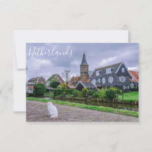 Aldeia tradicional de pesca Marken nos Países Baix