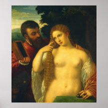 Alegoria de amor - Poster Ticiano de Belas Artes