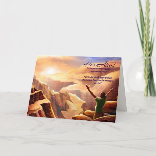 Alegra-te. Cartão de Páscoa Religioso Cristão (Frente)