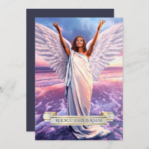 Alegra-te! Jesus é Risen. Cartões de Páscoa Religi