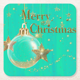 Alegre Natal Verde e Dourado Porta-Copos de Papel