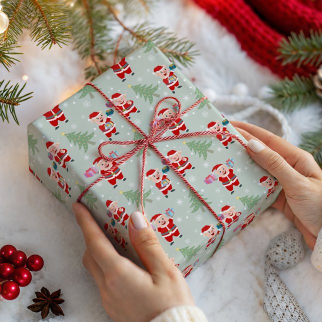 Alegre Papel de Presente de Natal com Porquinhos V (Criador carregado)