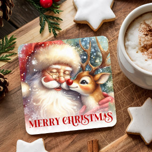 Alegres Porta-Copos de Natal das Crianças Rudolph