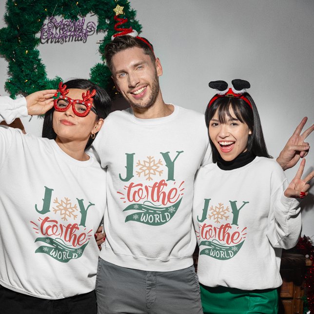 Alegria à camisa de natal mundial (Joy to the world christmas sweatshirt
)