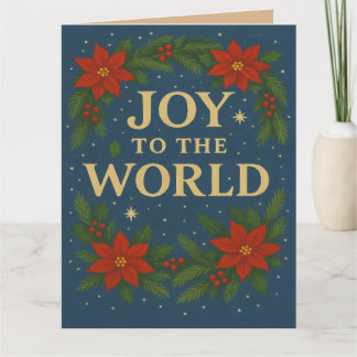 Alegria ao Cartão de Natal do Mundo com Temas Azui