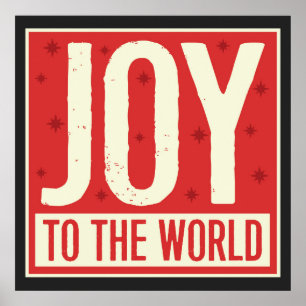 Alegria ao impressão da arte do vintage do mundo