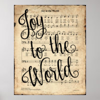 Alegria ao Impressão do Mundo Vintage Hymn