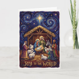 Alegria ao Mundo Cartão de Natal da Natividade