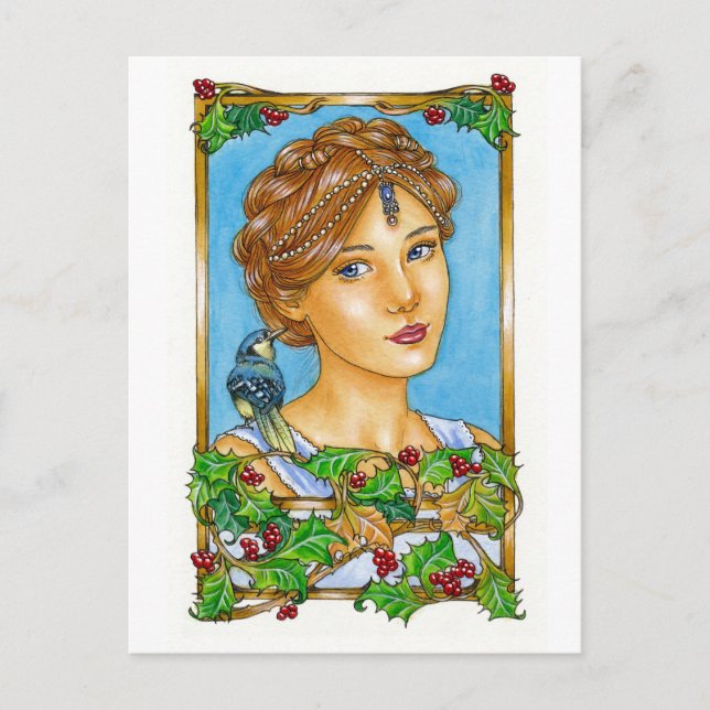 "Alegria ao Mundo" cartão postal de Natal (Frente)