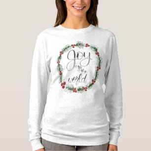 Alegria ao t-shirt por muito tempo Sleeved do