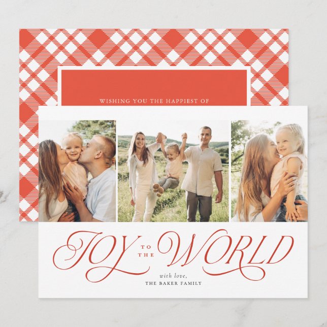 Alegria aos Cartões de Natal Religiosos do Mundo (Frente/Verso)