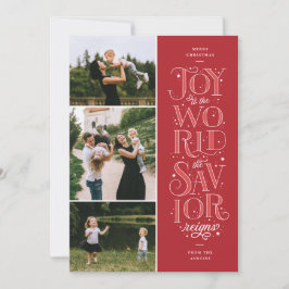 Alegria com o cartão de Natal Religioso do Mundo