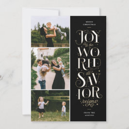 Alegria com o cartão mundial religioso de Natal