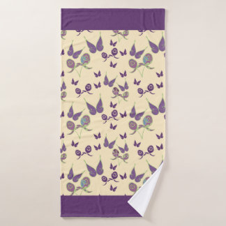 Alegria de Borboleta em Toalha de Banho Creme