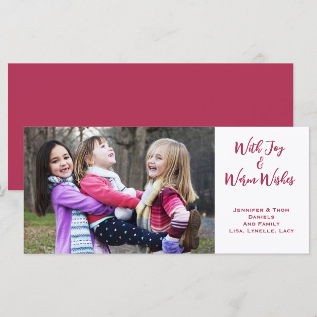 Alegria de Natal da Família, Desejos Quentes (Frente/Verso)