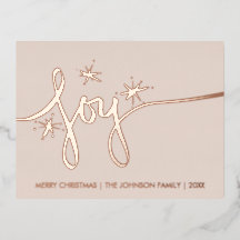 Alegria de Natal Rosa Lettering em Folha Prensada