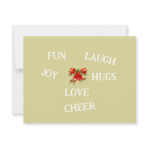 Alegria do Cartões de agradecimentos de Natal