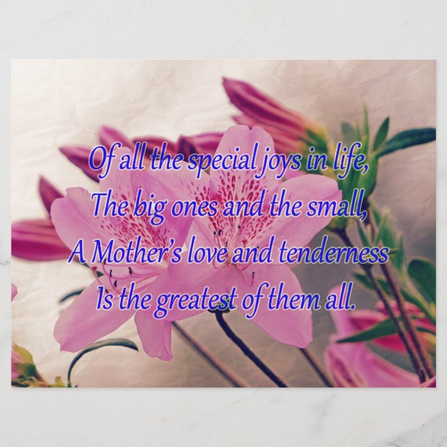 Alegria especial de dia de as mães (Frente)