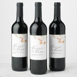 Alegria Floral Para Amar Etiqueta De Vinho De Casa