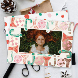 Alegria Geométrica Grossa e Moderna Foto Colorida