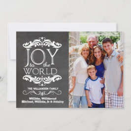 Alegria Moderna De Chalkboard Ao Cartão com fotos 