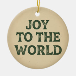 Alegria para o Mundo Enfeite de Natal Vintage