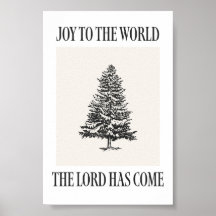 Alegria para o Mundo Impressão de Natal de Árvore 