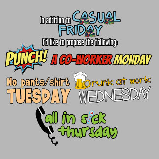 Além da camisetas engraçadas casual de sexta-feira