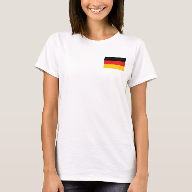 Alemanha Flag + Mapa T-Shirt (Frente)