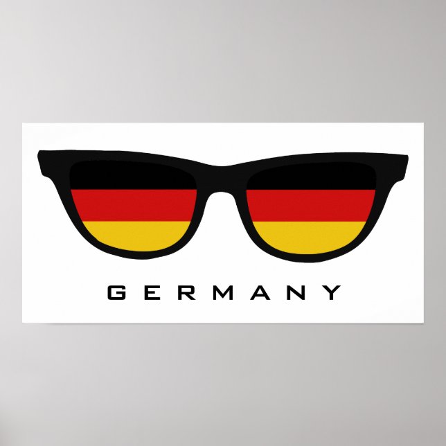 Alemanha Shades de texto personalizado e poster de (Frente)